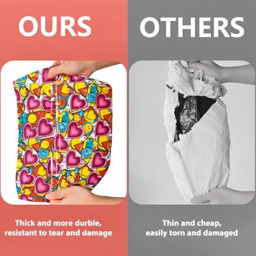 POLYSELLS 50pcs 14.5x19 Inches Poly Mailers, Cute Design Birthday Gifts Shipping Bags - Love Sweet & Smile Face - Image 4