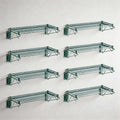 8 Pack 12" x 48" Green Epoxy NSF Wire Wall Shelf, Heavy Duty Wall Mounted Storage Rack, Industrial Metal Shelving for Garage, Warehouse by Zedfire
