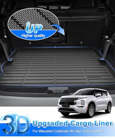 Cartist Cargo Liner for Mitsubishi Outlander PHEV 2023 2024 2025 2026, All Weather Cargo Mat for Outlander Accessories, Heavy Duty Car Mats, Car Accessories - Image 2