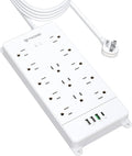 TROND Surge Protector Power Strip 15 ft, Flat Plug Extension Cord, 13 Wide by TRONDOfficial