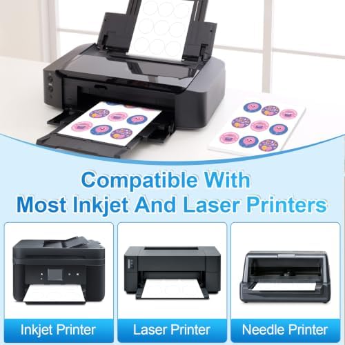 2.5" Round Labels, Printable for Laser & Inkjet, 90 Labels - Image 3