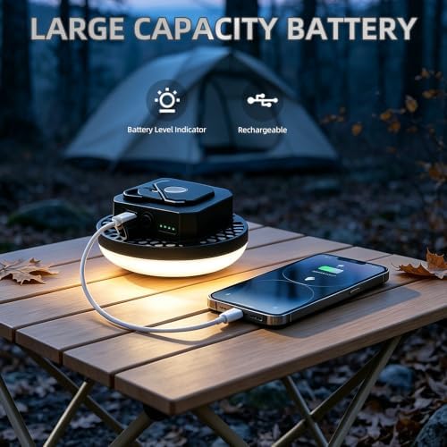 3 Lighting Modes Rechargeable LED Camping Lantern with Magnet - Image 3