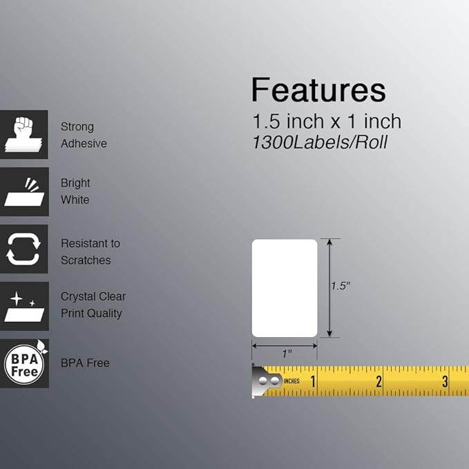 BETCKEY - 1.5" x 1" All Purpose & Address Labels Compatible - Image 2