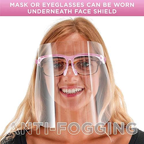 Salon World Safety Face Shields with Pink Glasses Frames (Case of 200) - Image 4