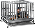 Oranland 38 Inch Heavy Duty Dog Crate for High Anxiety Large Dogs,Silver by ProfessionalCageManufacturer