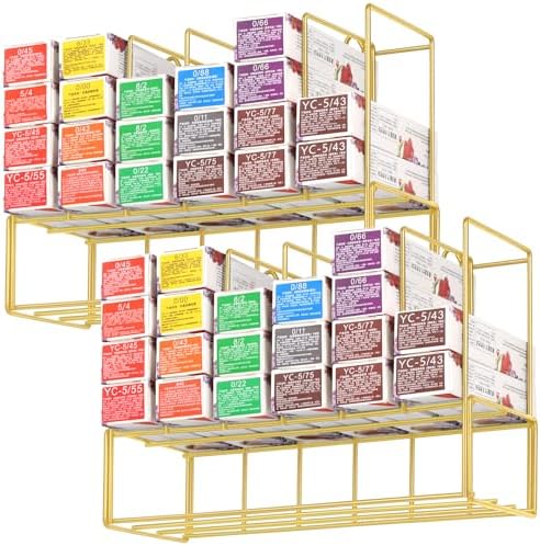 Meudid Hair Color Organizer for Salon - 2 PCS Metal Hair dye Tube Racks Storage Wall Mounted Cabinet Available by Meudid