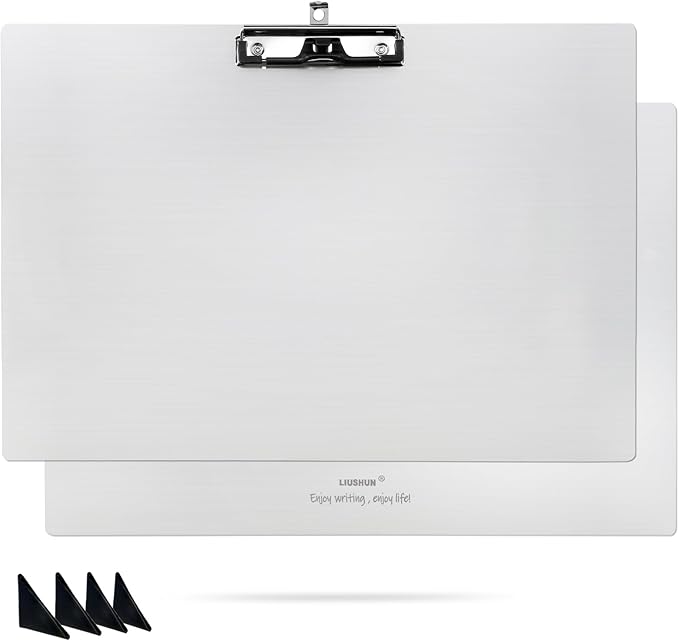 Aluminum 11x17 Clipboard A3 Metal Stainless Hangable Clipboards by Liushun