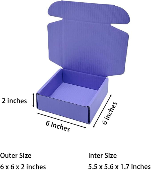 15 Pcs 6 x 6 x 2 inches Corrugated Cardboard Gift Boxes Recyclable Shipping - Image 2