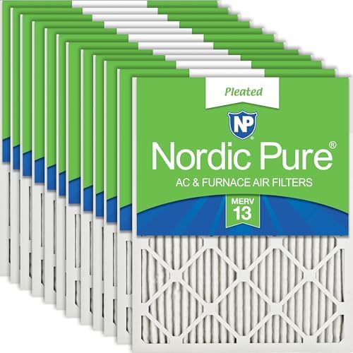 Nordic Pure 18x20x1 Pleated MERV 13 Air Filters 12 Pack by NordicPure