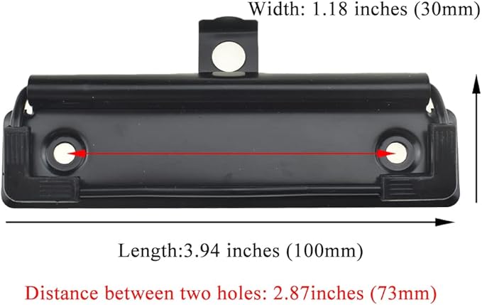 HAHIYO 3.94 Inches Black Metal Clipboard Clips - Image 2