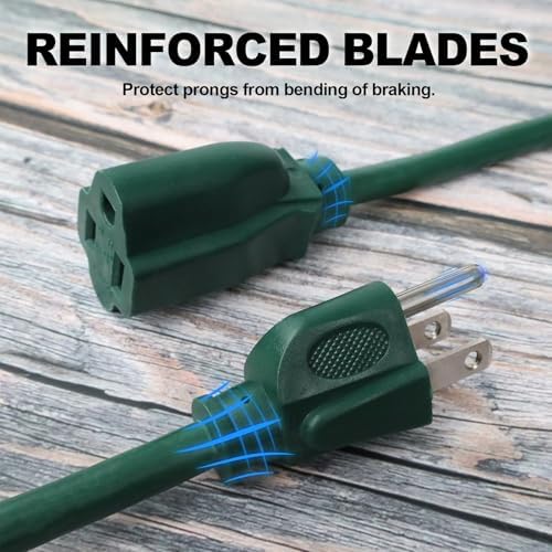 EP 15 FT Outdoor Extension Cord, 16/3 SJTW Heavy Duty Green, ETL Listed - Image 3