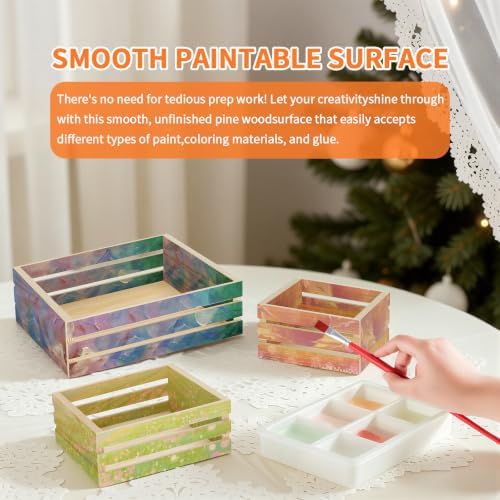 Set of 3 Nesting Unfinished Wood Crates - Image 3
