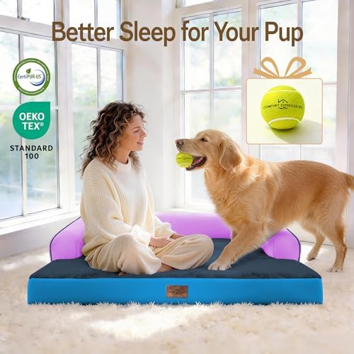 Comfort Expression Washable Dog Bed with Bolster for Medium to Large Dogs - Image 6