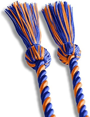 Endea Graduation Single Honor Cord Two-Color (Royal Blue/Orange) - Image 4