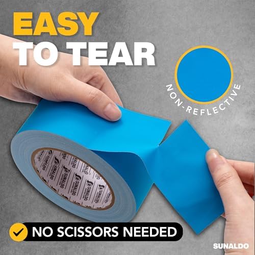 Gaffers Tape (2" x30 Yards) Heavy Duty, Easy Rip | Light Blue - Image 5