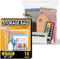 15 Pack 3 Gallon Extra Large Clear Plastic Zipper Bags by Unknown