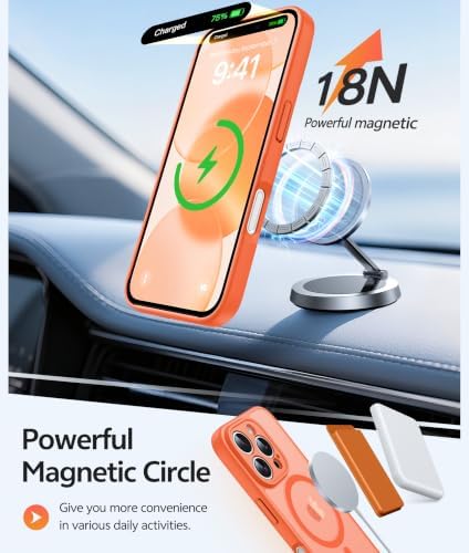 FNTCASE for iPhone 16 Pro Max Case, Fit for Magsafe, Glass Screen Protector - Image 3