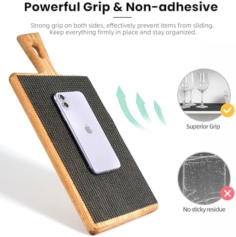 BAGAIL Non-Adhesive Shelf Liner, Thick Strong Grip Drawer Liners for Kitchen Cabinets, Heavy-Duty Easy Cut Cabinet Liners for Shelves, Pantry, Bathroom Cupboards - 12" x 10FT, Charcoal - Image 3