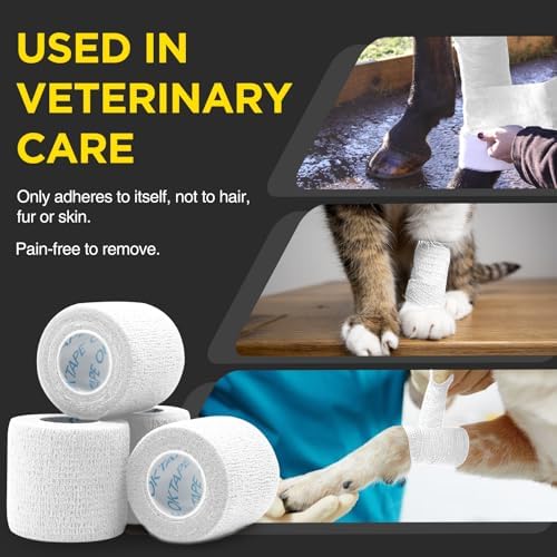 OK TAPE 12 Rolls Self Adhesive Bandage Wrap, Cohesive Elastic Athletic Tape - Image 4