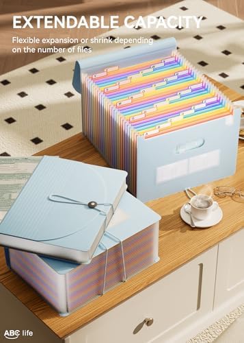 ABC life 26-Pocket Accordion File Organizer, Expanding File Folder - Image 2