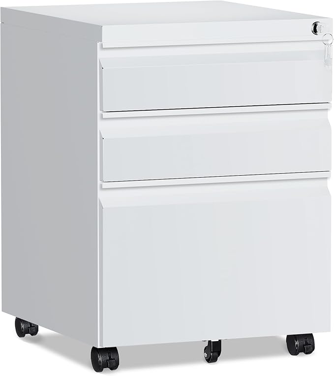 3 Drawer File Cabinet，Mobile Filing Cabinet by RAVIGIN
