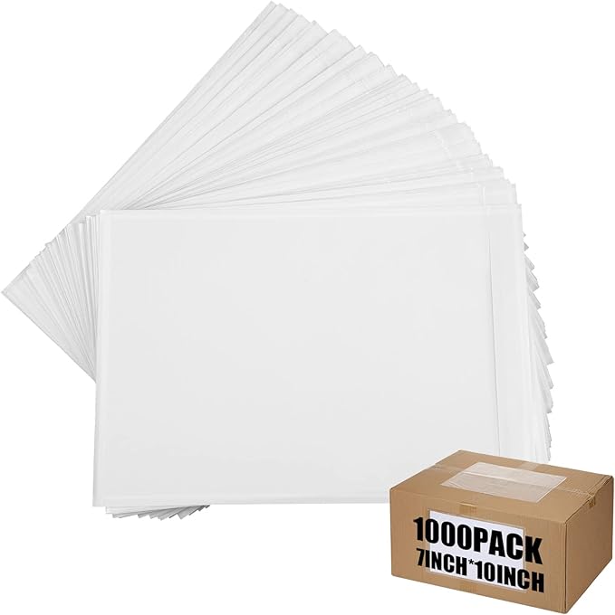 Geetery 1000 Pcs 7"x10" Packing List Envelopes Clear Self-Adhesive Shipping by Geetery