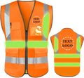 YOWESHOP High Reflective Visibility Safety Vest Custom Your Logo Safety Workwear by YOWESHOP