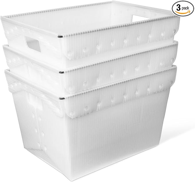 Hudson Exchange 18.25 x 13.25 x 11.75 Corrugated Space Age Handled Storage by HudsonExchange