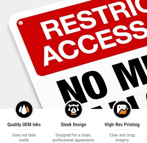 Restricted Access Area No Minors Allowed Sign, 10x7 Inches, Rust Free .040 Aluminum, Made in USA by Sigo Signs - Image 5