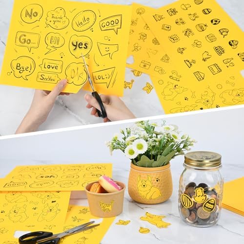 LLIKED 8-1/2" x 11" Fluorescent Yellow Address Labels 30 Sheets - Image 3