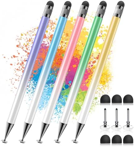 Bopomofo Stylus(5 Pcs),2-in-1 Stylus Pen for Touchscreen,Capacitive Stylus by Bopomofo