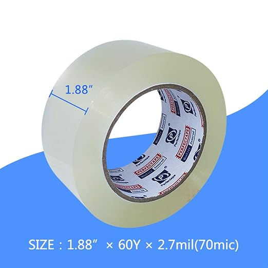 Heavy Duty Packing Tape 12 Rolls, 2.7 mil, Ultra Adhesive, 1.88" x 60 Yards - Image 3