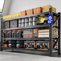 Yizosh 68" W Metal Garage Storage Shelves,Heavy Duty Adjustable Steel Organization Shelving,Utility Rack Shelf,68" W x 24" D x 63" H for Basement,Warehouse,Industrial by Yizosh