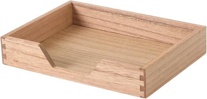 Wood Letter-Size Tray for Office Desktop Organizer by DDYURI