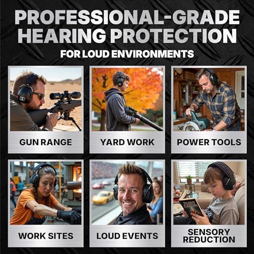 Decibel Defense Ear Protection, 37 dB NRR Ear Muffs (GREEN) - Image 6