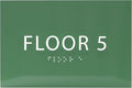 6" X4" Floor 5 Sign by ADACentralSigns