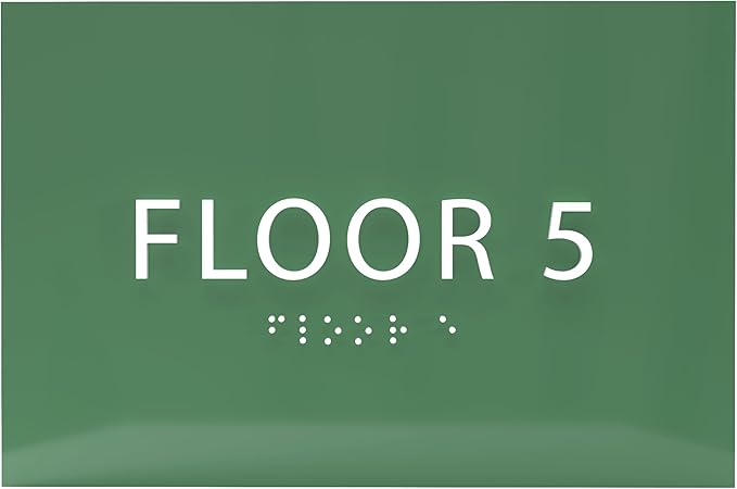 6" X4" Floor 5 Sign by ADACentralSigns
