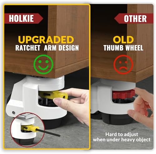 HOLKIE Leveling Casters with Ratchet Handle Design丨Total Capacity 2600 lbs - Image 6