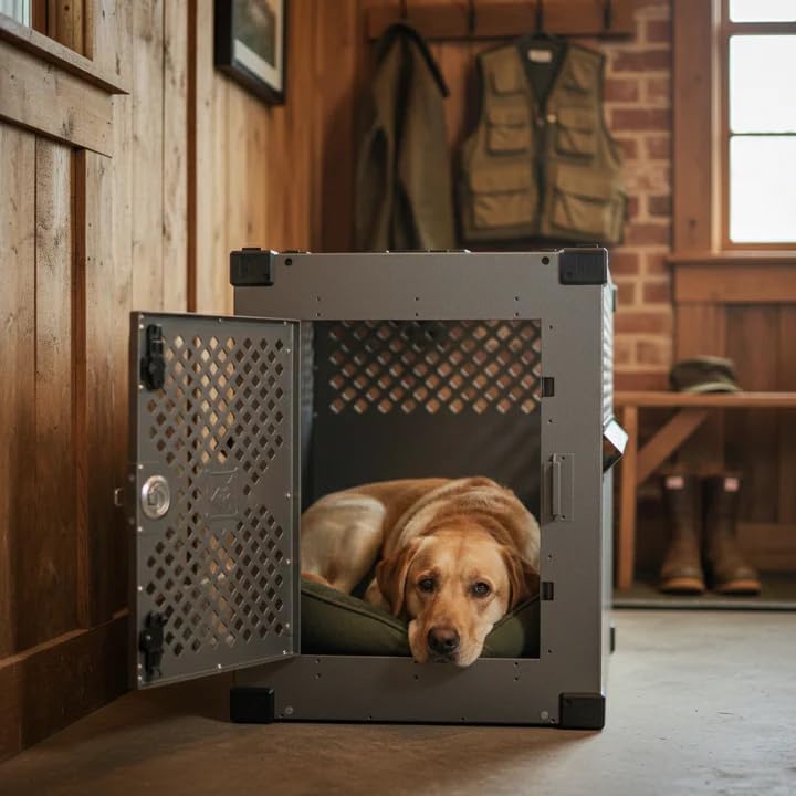 Impact Airline Dog Crate - Aluminum Kennel (Gray, 40"(40.5"L x 23"W x 29"H) - Image 3