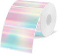 3x2 Inch Thermal Labels, Rainbow Holographic Thermal Sticker Labels, Glitter by Unknown