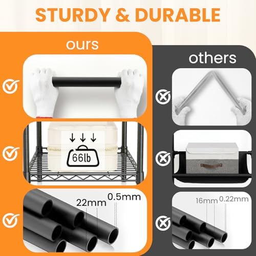 Heavy Duty Clothes Rack, Portable Closets with 6 Rods & 6 Shelves - Image 7