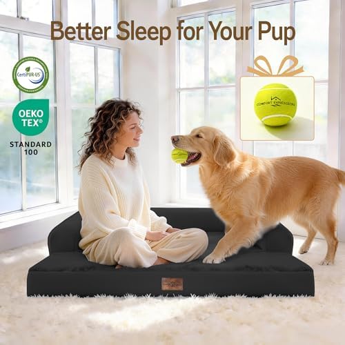 Comfort Expression Waterproof XXL Dog Bed with Bolster for Extra Large Dogs - Image 6