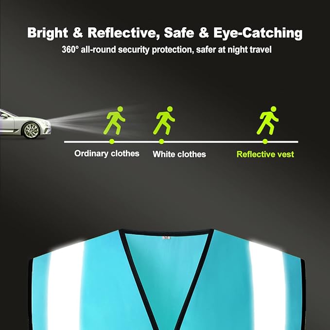 BeautyWill Custom Safety Vest Logo Class 2 High Visibility Reflevtive Vest - Image 5