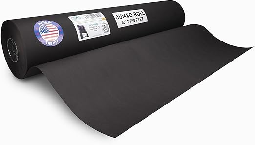 Black Kraft Paper Roll 36" x 8640" by IDLPackaging