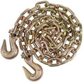 Mytee Products 1/2 Inch x 12 FT Grade 70 Binder Chain with Clevis Grab Hooks - G70 Transport Tow Chain - 11,300 Lbs Working Load Limit by MyteeProducts