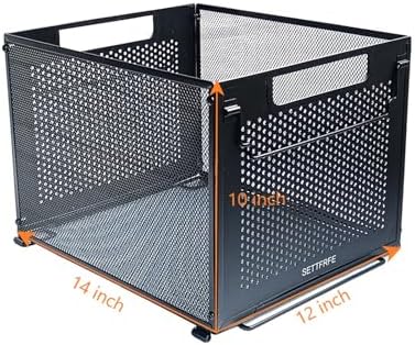 SETTFRFE Metal Hanging File Folder Organizer with Handle,Letter Size,Black - Image 3