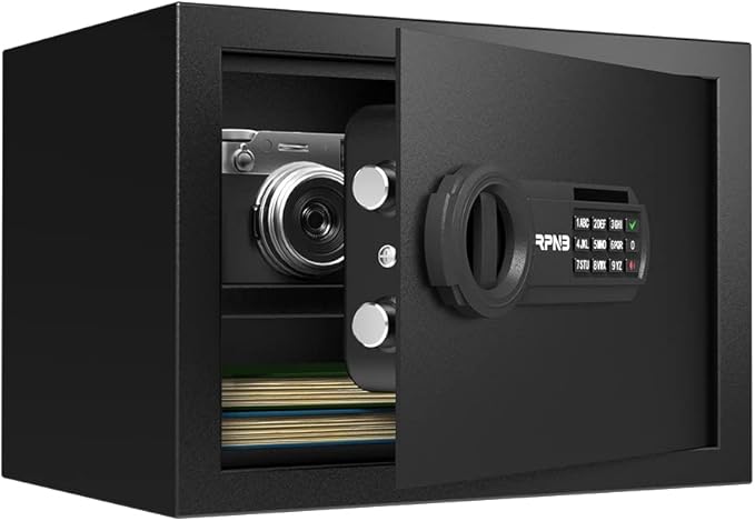 RPNB Deluxe Safe and Lock Box, Digital Keypad Safe Box, Steel Alloy Small Safes by RPNB
