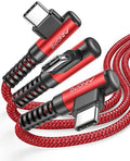 AINOPE USB C to USB Cable [3-Pack 3.3ft/6.6ft/10ft] 3.1A USB Fast Charge Right Angle, Resistant Nylon Braided USB C Charging Cable Compatible with Galaxy S21 S20 Plus, Note 20 10 9, Moto by AINOPE10yearsforphoneaccessories