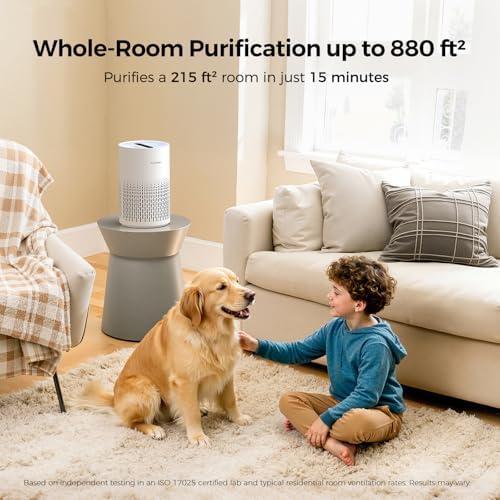 Purivortex Air Purifiers for Home, Covers Up to 880 Sq Ft, PX500 White - Image 2
