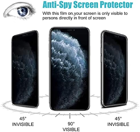 PEHAEL for iPhone 11 Pro Privacy Screen Protector+Camera Lens Protector - Image 4